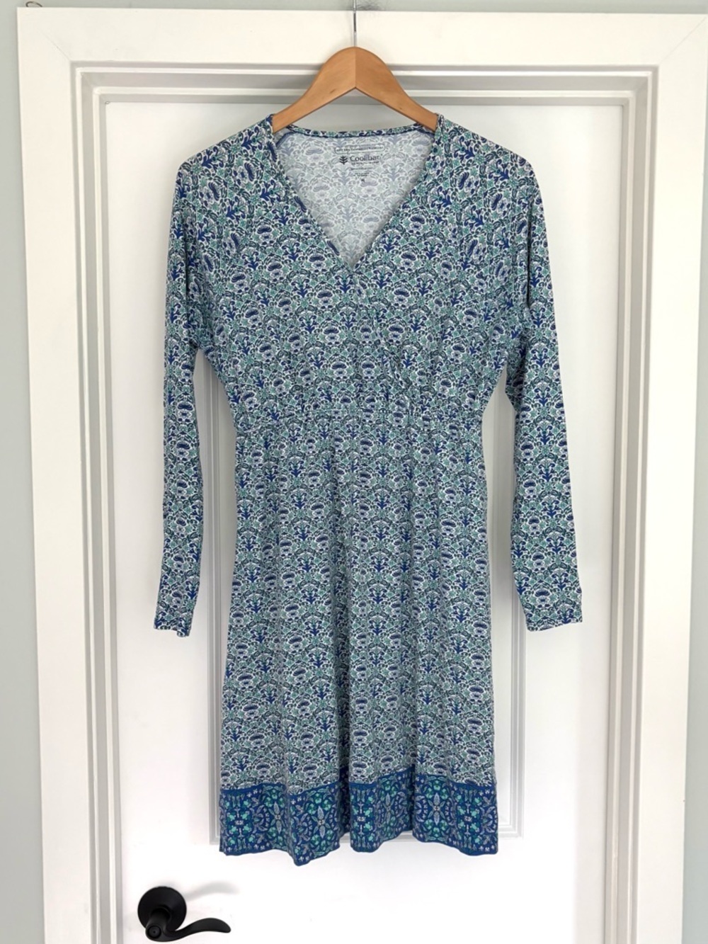 Coolibar UPF 50 Long Sleeve Floral Knee Length Dress M